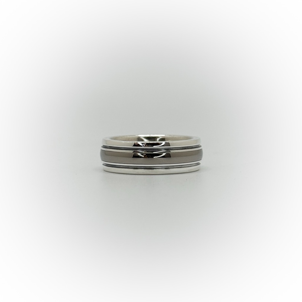 James Avery Sterling & Titanium Men's Band